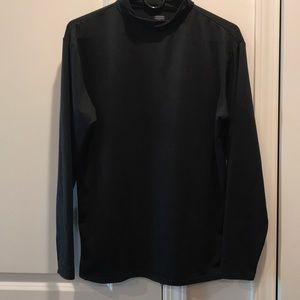 Men’s black long sleeve mock turtleneck